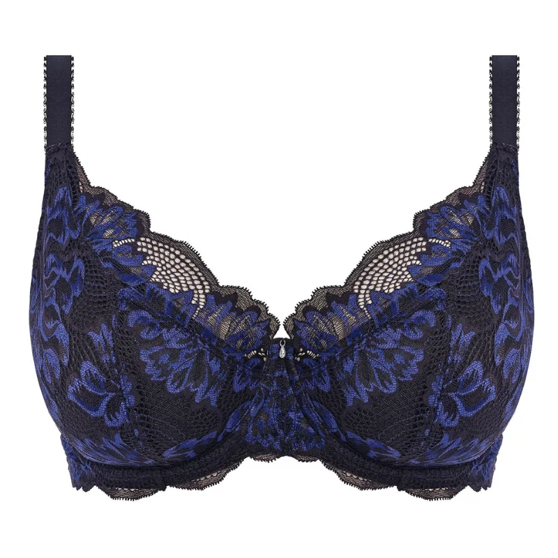 Fantasie Emmaline Plunge Bra Midnight Comfortable Lace Bralette