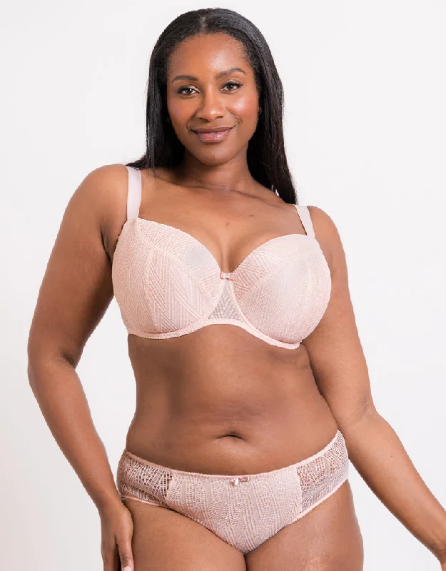 Flirtelle Esme Padded Balcony Bra Blush Pink Lightly Padded Bra