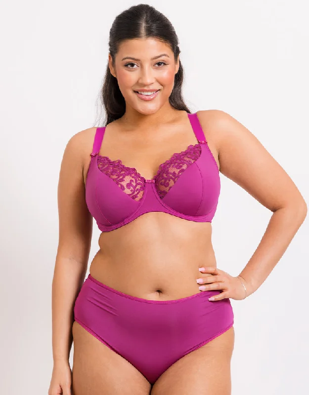 Flirtelle Swirl Balcony Bra Orchid Daily Comfort Bra