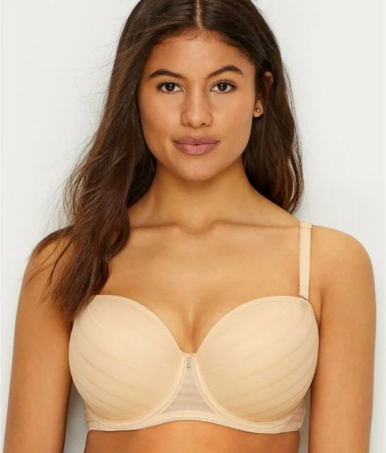 Freya Cameo Underwire Deco Strapless Molded Bra in Sand Casual Bralette Set