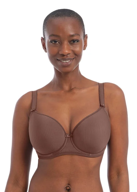 The Freya Idol Uw Molded Balcony Bra in Coffee Roast | Brown Freya Idol Bras Daily Comfort Bra