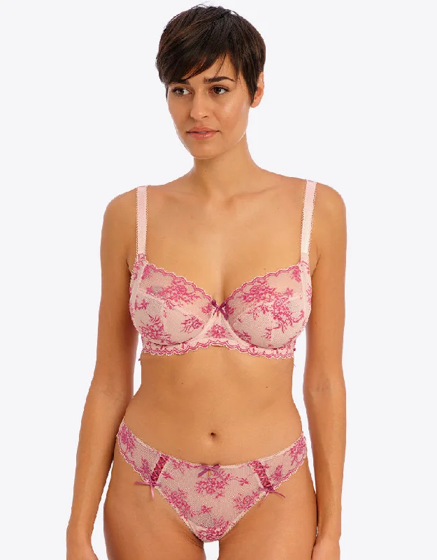 Freya Offbeat Decadence Side Support Bra Vintage Rose Sporty Compression Bra