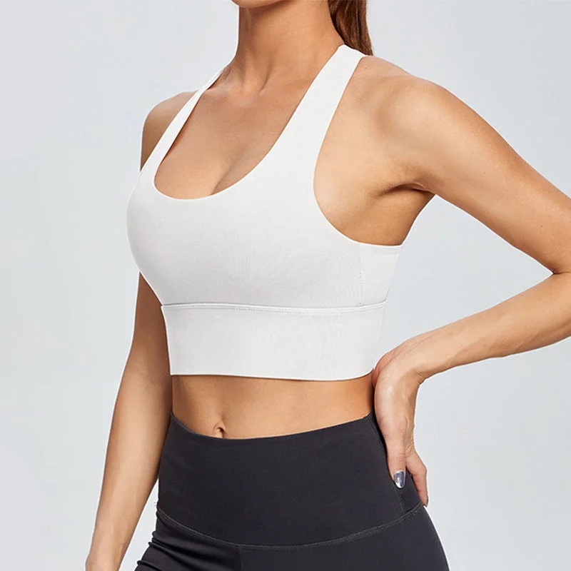 High Support Crisscross Back Training Sports Bra (Standard & Plus Sizes) Seamless Sports Bra