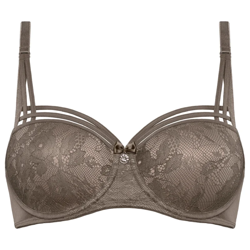 Marlies Dekkers Dame de Paris Balcony Bra Cappucino Brown Soft Mesh Bra