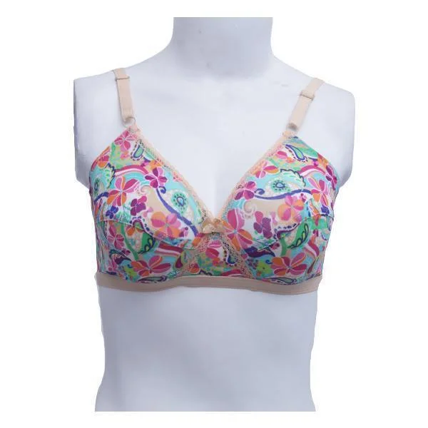 Online Beach Splash Floral Bra for Special Events at Lowest Full Support Bra