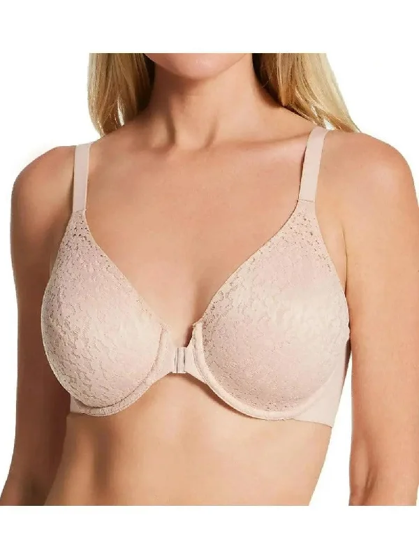 Soft Pink Norah Front Closure Bra High-Cut Bra Design