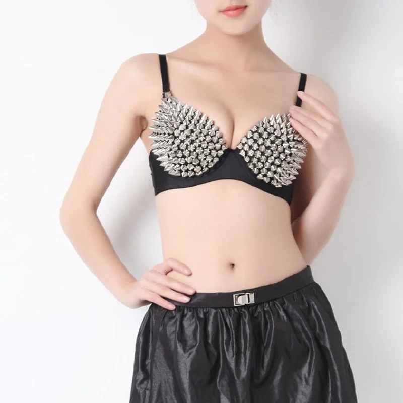 Spike Stud Bra Smooth Push-Up Bra