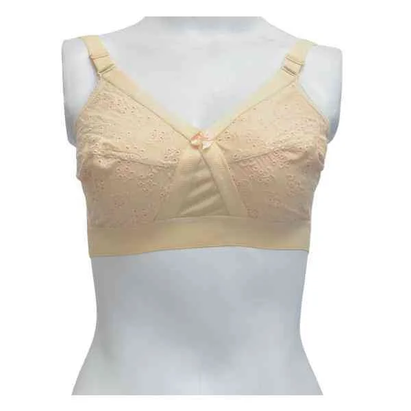 Tulip Cotton Woven Crossover Bra Smooth Push-Up Bra