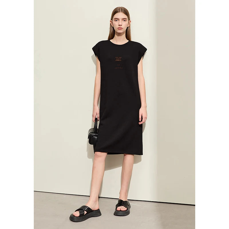 Minimalism Casual Sleeveless Midi Dress Stylish Color Block Midi Dress