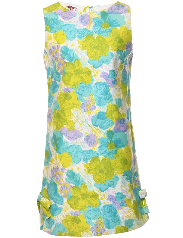 Floral Print Mini Dress - M Stylish Ruffle Mini Dress