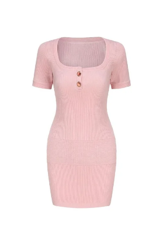 GEMMA PINK MINI DRESS Stylish Summer Mini Dress