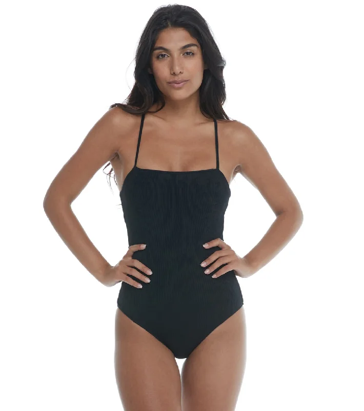 Body Glove Women's Ibiza Gigi One Piece Swimsuit Black Retro Swimwear Style