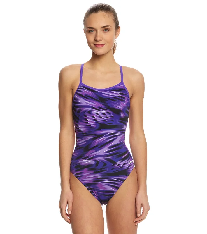 Waterpro Supersonic One Piece Swimsuit (SwimOutlet Exclusive) Purple Crisscross Back Swimsuit