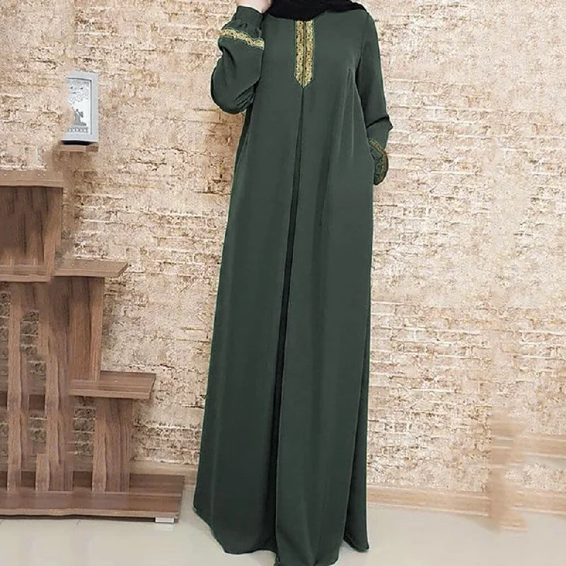 Casual Ramadan Kaftan Maxi Dress Cozy Spaghetti Strap Maxi Dress