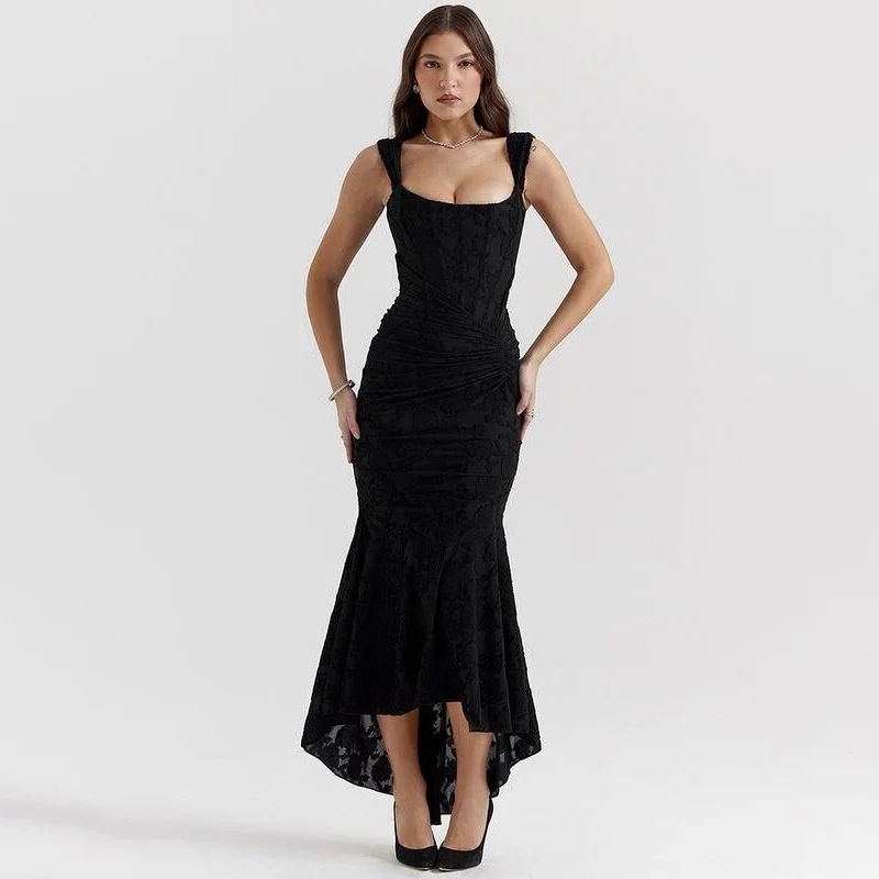 Elegant Off-Shoulder Bodycon Maxi Dress Trendy Maxi Dress with Lace