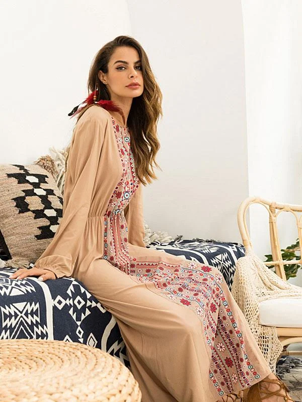 Got Some Sun Boho Print Maxi Dress Cozy Knit Maxi Dress