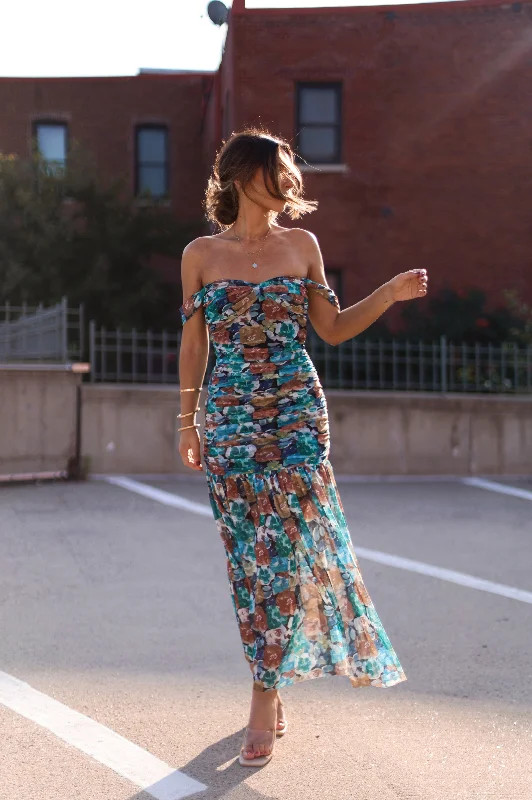 Island Blossom Maxi Dress Trendy Printed Maxi Dress