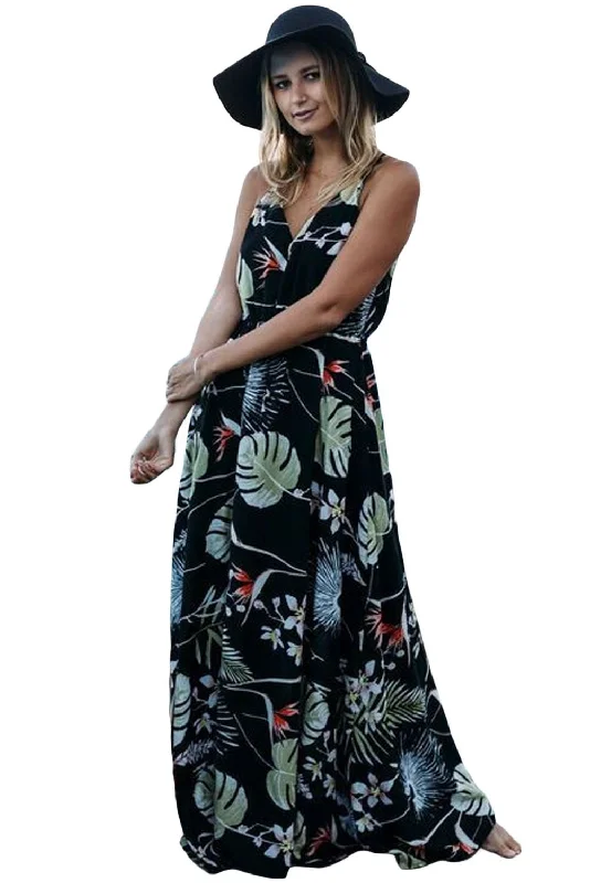 Love Me Or Not Floral Maxi Dress Trendy Maxi Dress with Bow