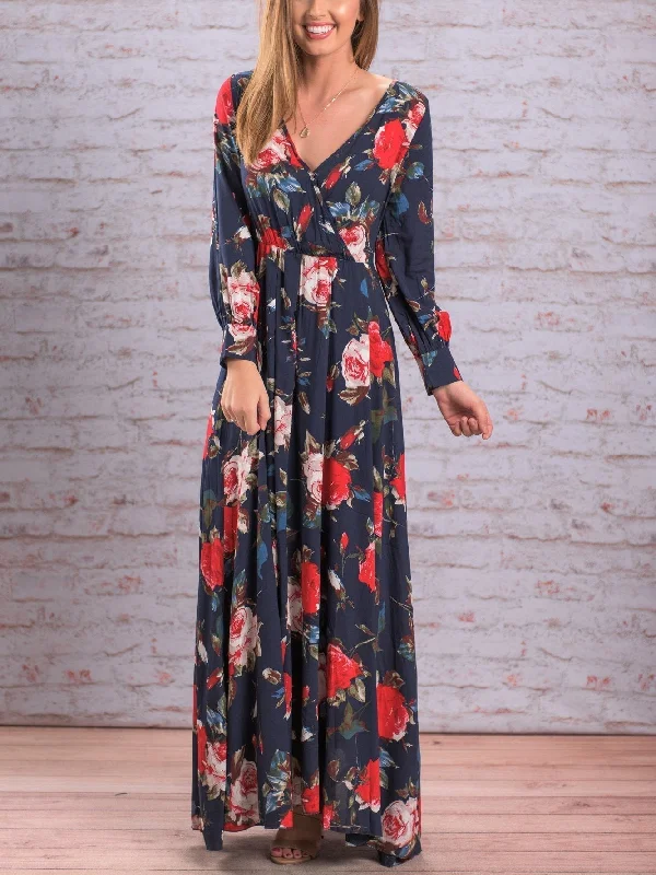 Simply Perfect Floral Print Maxi Dress Chic Boho Print Maxi Dress