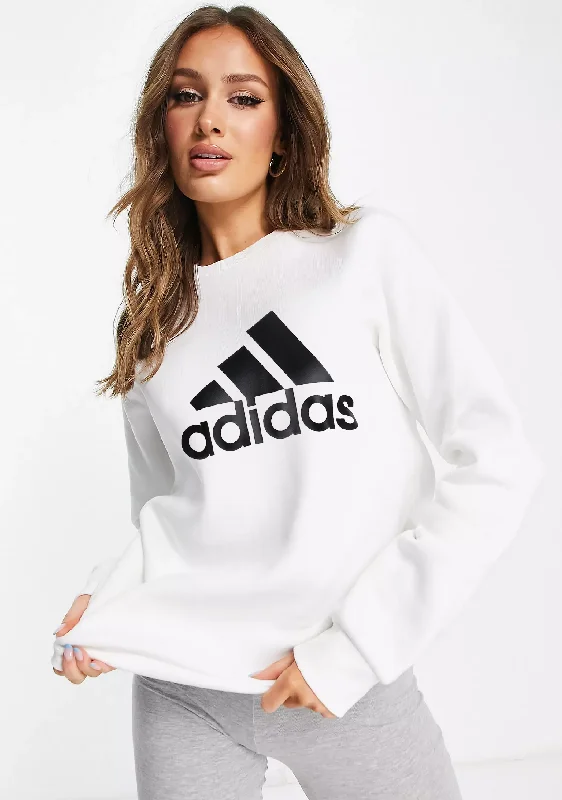 Adidas Womens Essential Logo Loose Sweatshirt <BR> HD1783 Hoodie Jacket Zipper Layering