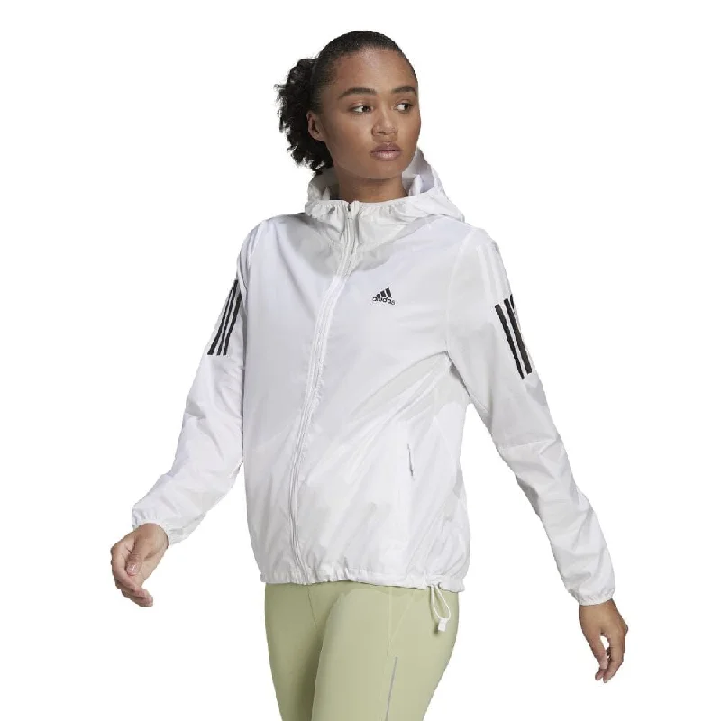 Adidas Women's Own the Run Hooded Windbreaker Hoodie with Turtle Neck Cozy Winter