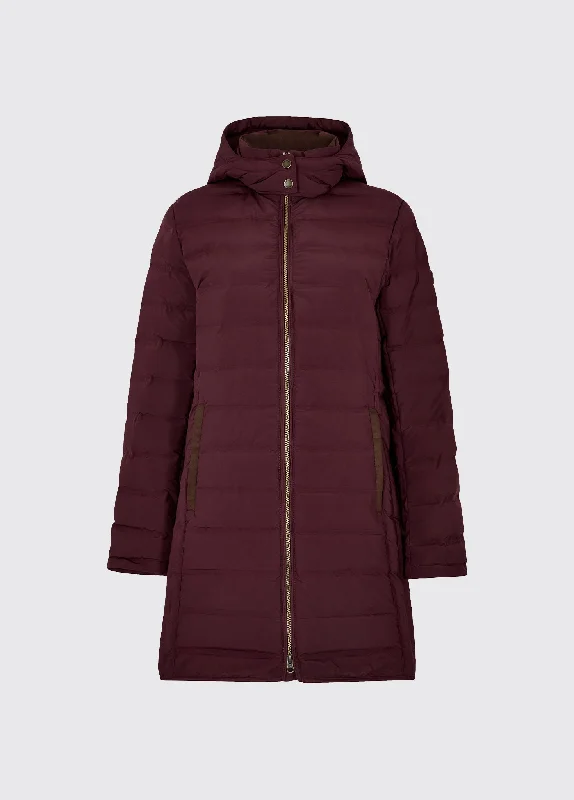 Ballybrophy Quilted Jacket - Ox Blood Welt Pockets Slit Pockets Flap Pockets