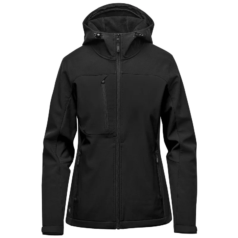 Stormtech Women's Black/Black Cascades Softshell Hoody Hoodie Sweatshirt Pullover