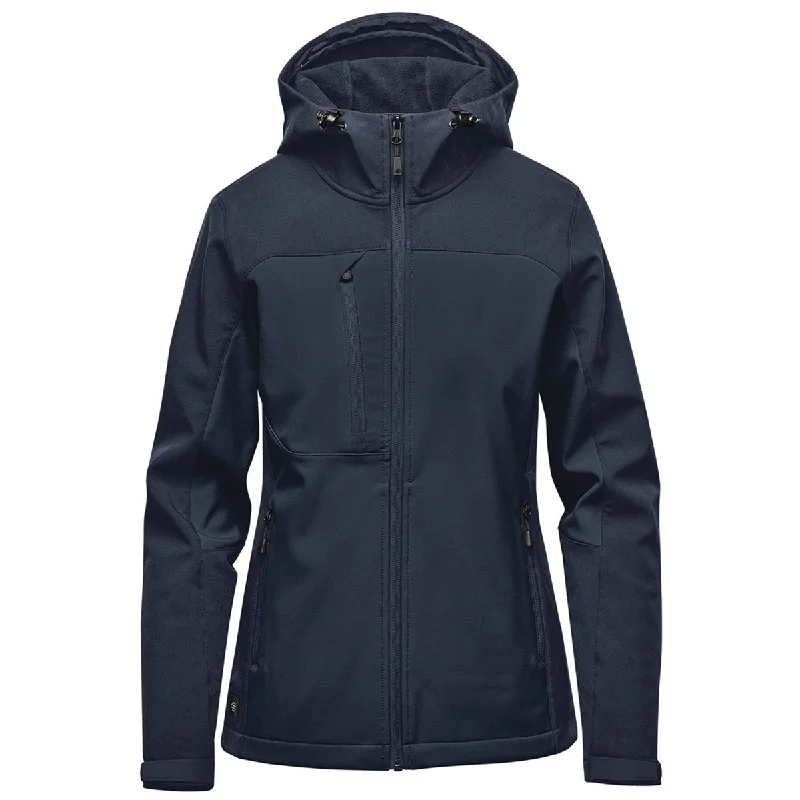 Stormtech Women's Navy/Navy Cascades Softshell Hoody Hoodie with Logo Branding Identity