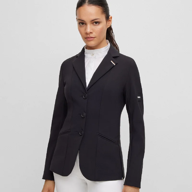 BOSS Equestrian Anna Show Jacket - Black Collared Jacket Crew Neck Jacket Turtle Neck Jacket