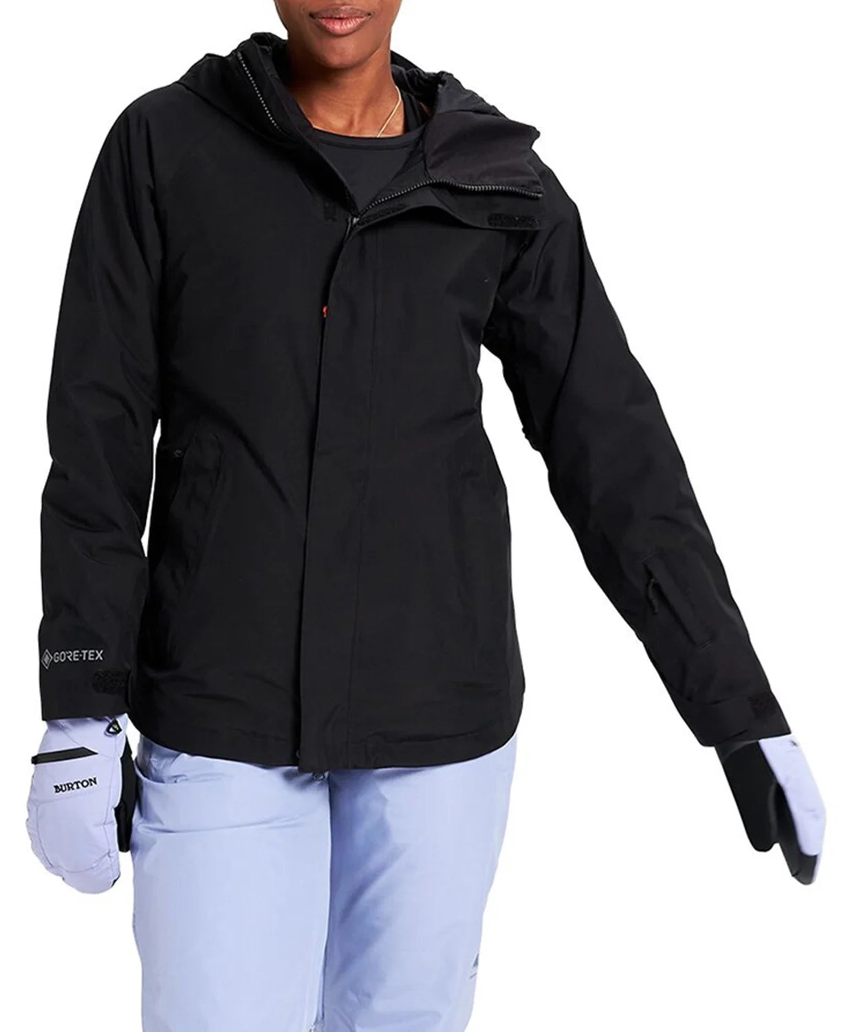 Burton Powline GORE-TEX Womens Insulated Jacket Black Tiered Jacket Buttoned Jacket Zippered Jacket