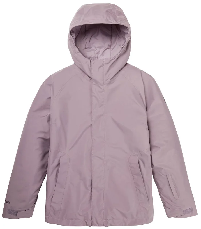 Burton Powline GORE-TEX Womens Jacket Elderberry Snapped Jacket Toggled Jacket Drawstring Jacket