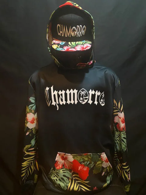 Chamorro Floral Hoodies Hoodie with Relaxed Fit Easy Casual