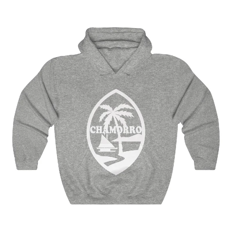 Chamorro Palms Unisex Heavy Blend™ Hooded Sweatshirt Hoodie with Emblem Brand Identity