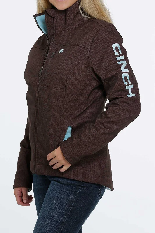 CINCH BROWN CONCEALED CARRY BONDED JACKET Oversized Jacket Tailored Jacket Straight Jacket