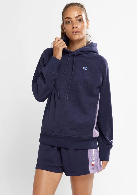 Champion Womens Rochester Polar Hoodie <br> CTMMN PUR Hoodie with Puffed Sleeves Voluminous Trendy