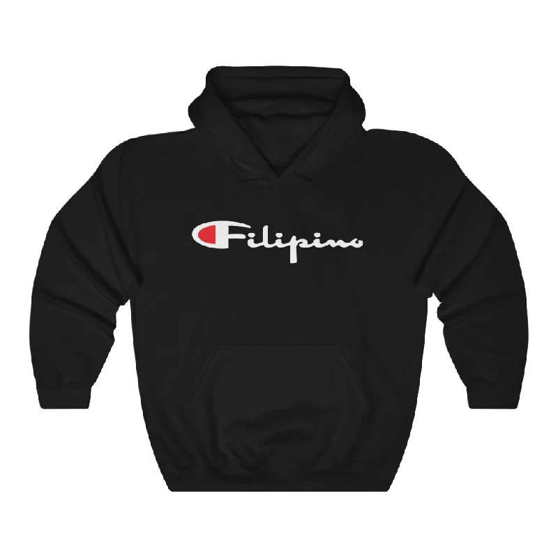 Filipino Champion Unisex Hooded Sweatshirt Hoodie with Tied Waist Feminine Flattering