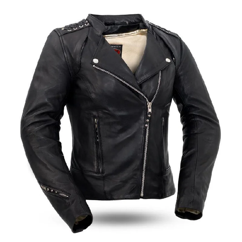 First Manufacturing Black Widow Jacket Front Pockets Side Pockets Patch Pockets