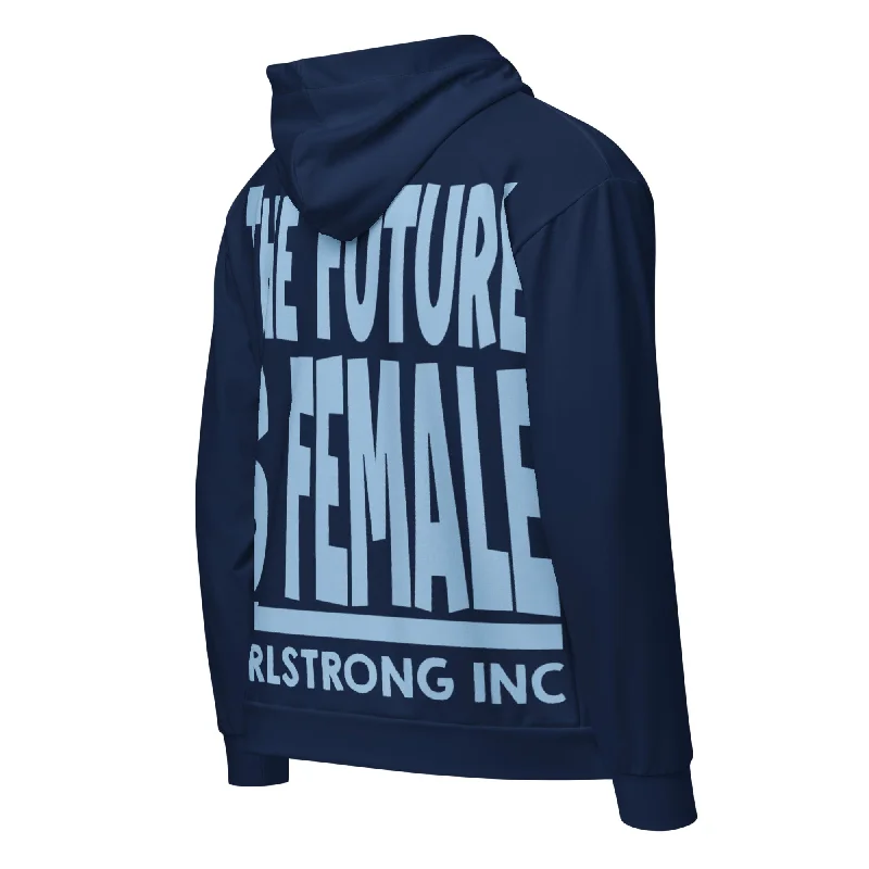 GS GRAPHIX ZIP HOODIE NAVY - THE FUTURE IS FEMALE Hoodie Sweatshirt Pullover