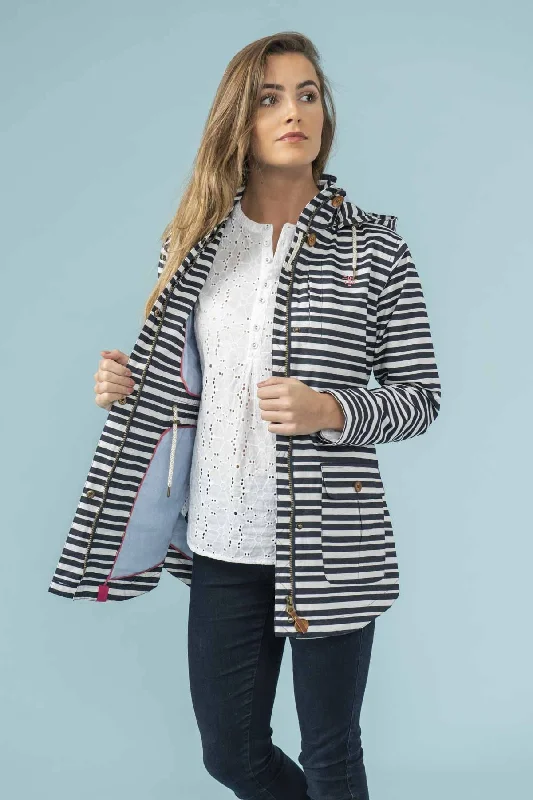 Lighthouse Tori Jacket -NAVY STRIPE Print Jacket Jacquard Jacket Embroidered Jacket