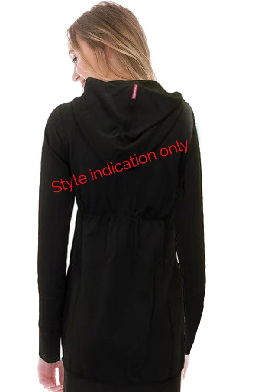 Long Hoodie Coat Hoodie with Elastic Cuffs Stretchable Comfortable