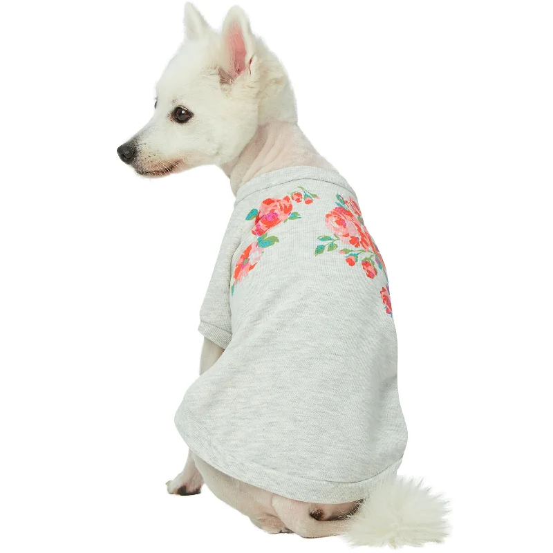 Blooming Rose French Cotton Dog Sweatshirt Hoodie with Reflective Safety Nightwear