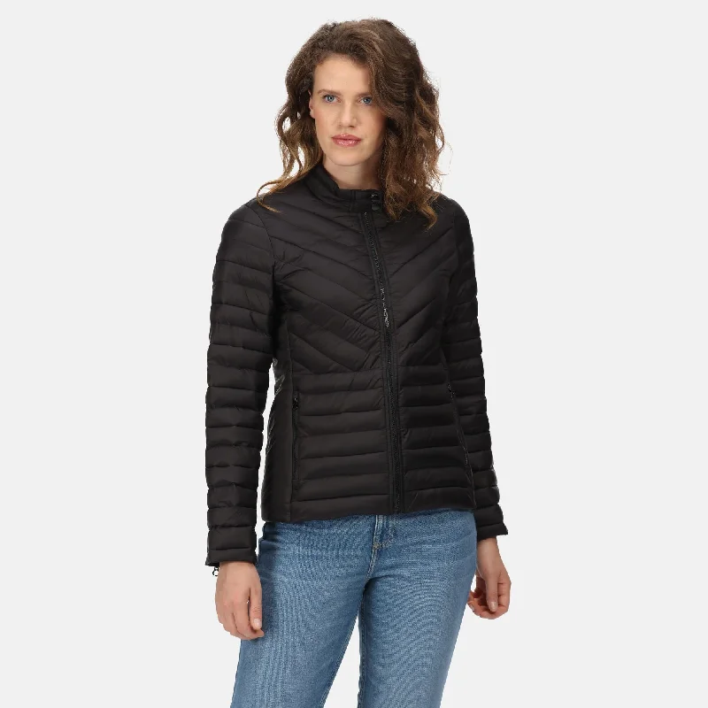 Regatta Ladies Kamilla Jacket -BLACK Collared Jacket Crew Neck Jacket Turtle Neck Jacket