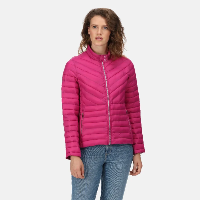 Regatta Ladies Kamilla Jacket -FUCHSIA Zip Front Button Front Snap Front