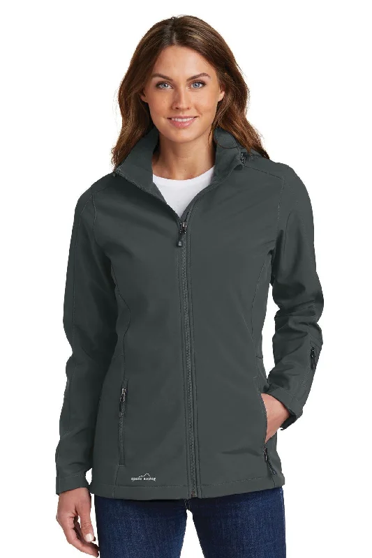 Eddie Bauer Ladies Hooded Soft Shell Parka. EB537 Hoodie with Rolled Sleeves Casual Relaxed