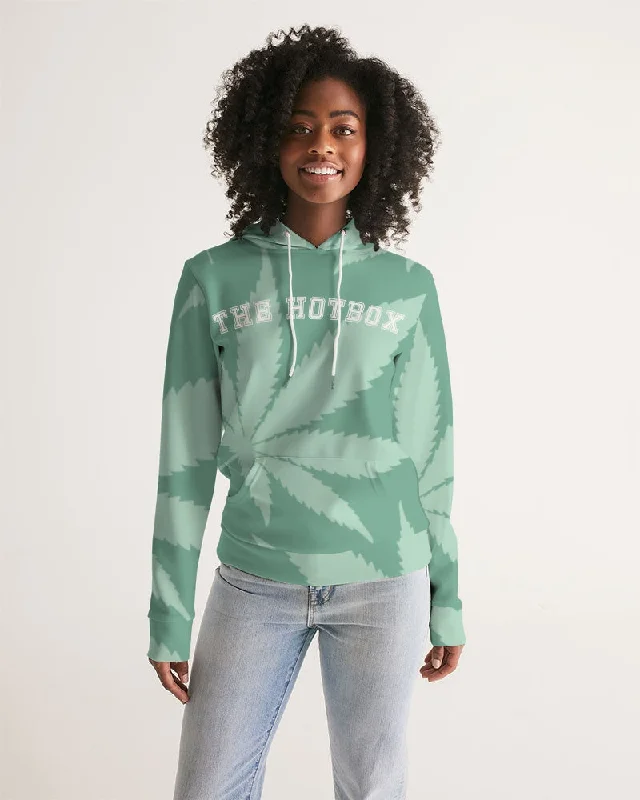 THB Varsity- Mint Women's Hoodie Hoodie with Ribbed Neckline Snug Warm