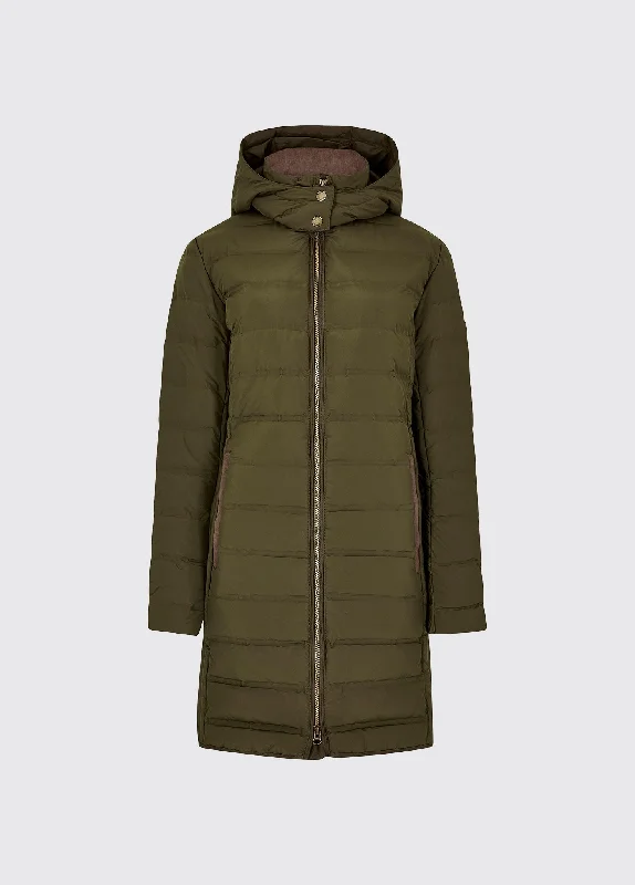 Ballybrophy Quilted Jacket - Olive Welt Pockets Slit Pockets Flap Pockets