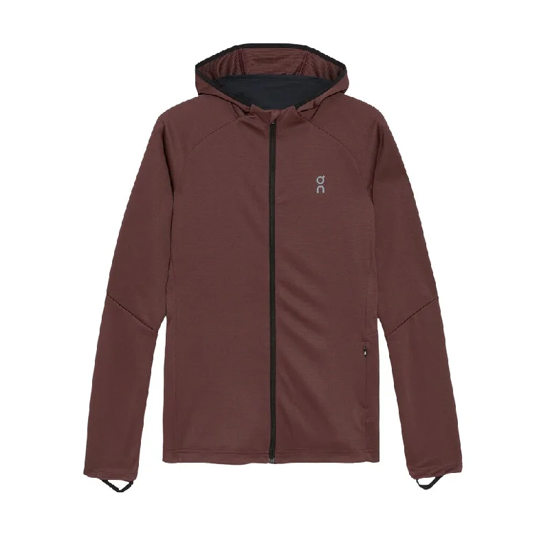 WOMEN'S CLIMATE ZIP HOODIE - MULBERRY Hoodie with Drawstring Waist Adjustable Fitted