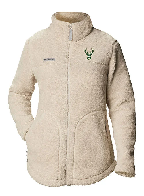 Women's Columbia West Bend Sherpa Milwaukee Bucks Full Zip Jacket Appliqued Jacket Beaded Jacket Sequined Jacket