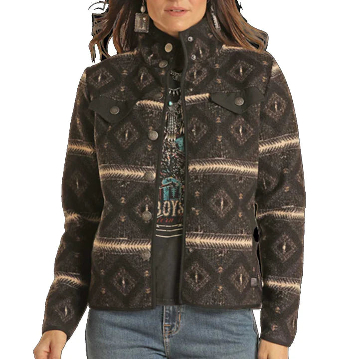 Women's Powder River Outfitters Aztec Jacket Jacket Blazer Coat