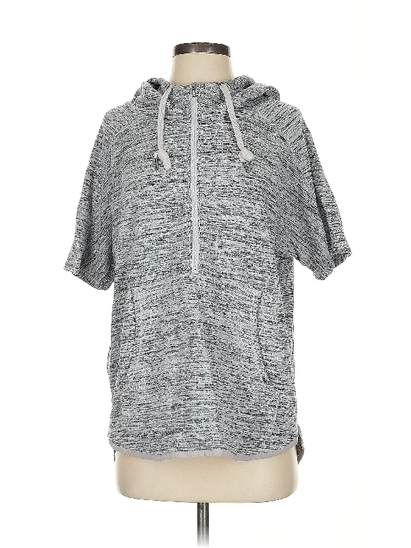 Zip Up Hoodie Hoodie with Longline Fit Extended Stylish